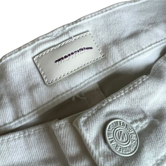 Mother Jeans Women’s The Mid Rise Dazzler Ankle White Fairest Of Them All Jeans - Picture 5 of 15